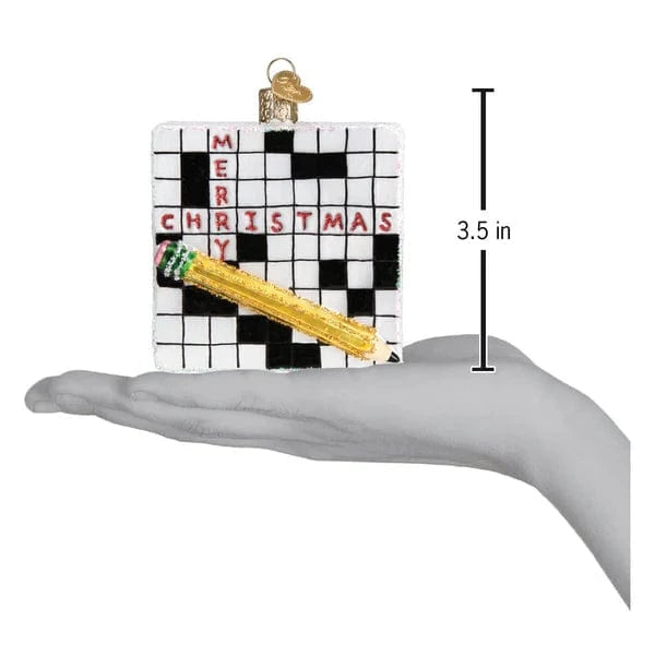 Old World Christmas Holiday Crossword Puzzle Ornament