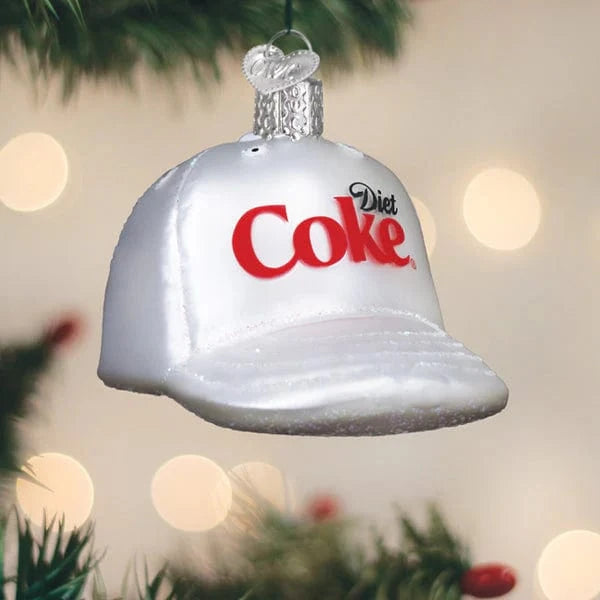 Old World Christmas Holiday Diet Coke Baseball Cap Ornament
