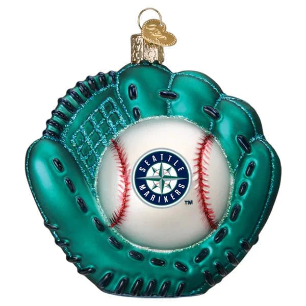 Old World Christmas Holiday Mariners Baseball Mitt Ornament