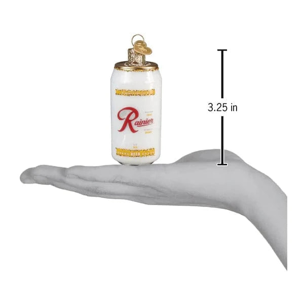 Old World Christmas Holiday Rainier Beer Can Ornament
