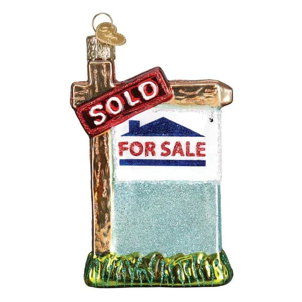 Old World Christmas Holiday Realty Sign Ornament