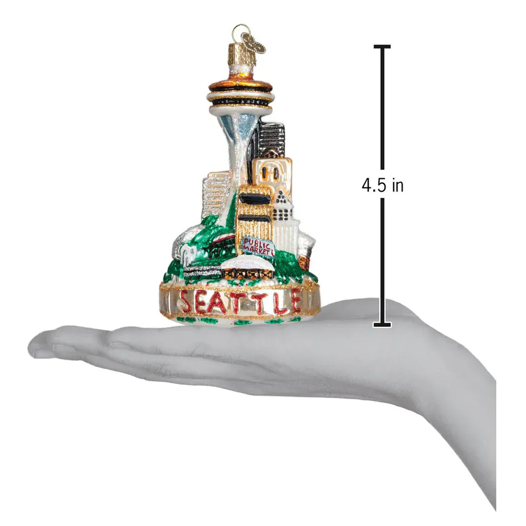 Old World Christmas Holiday Seattle Skyline Ornament