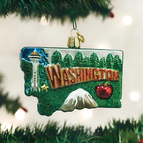 Old World Christmas Holiday State Of Washington Ornament