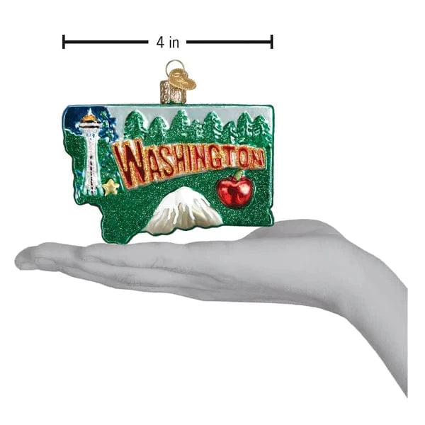 Old World Christmas Holiday State Of Washington Ornament