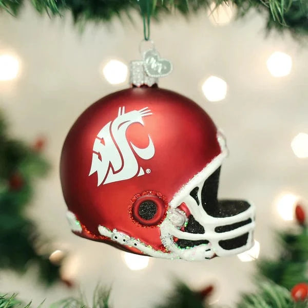 Old World Christmas Holiday WSU Helmet Ornament