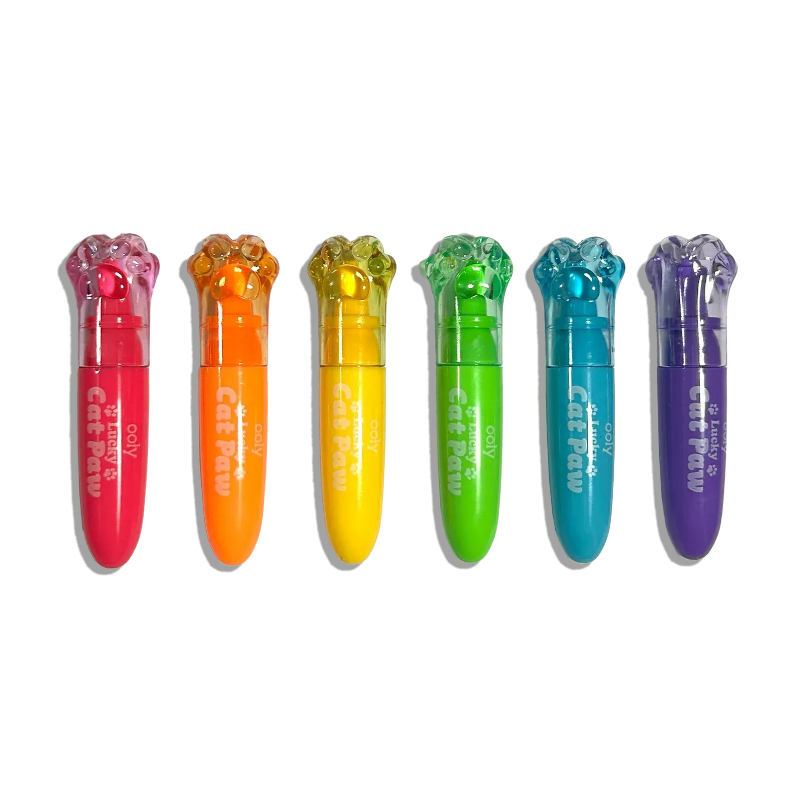 OOLY Lucky Cat Paw Scented Neon Highlighters - Set of 6 | OOLY