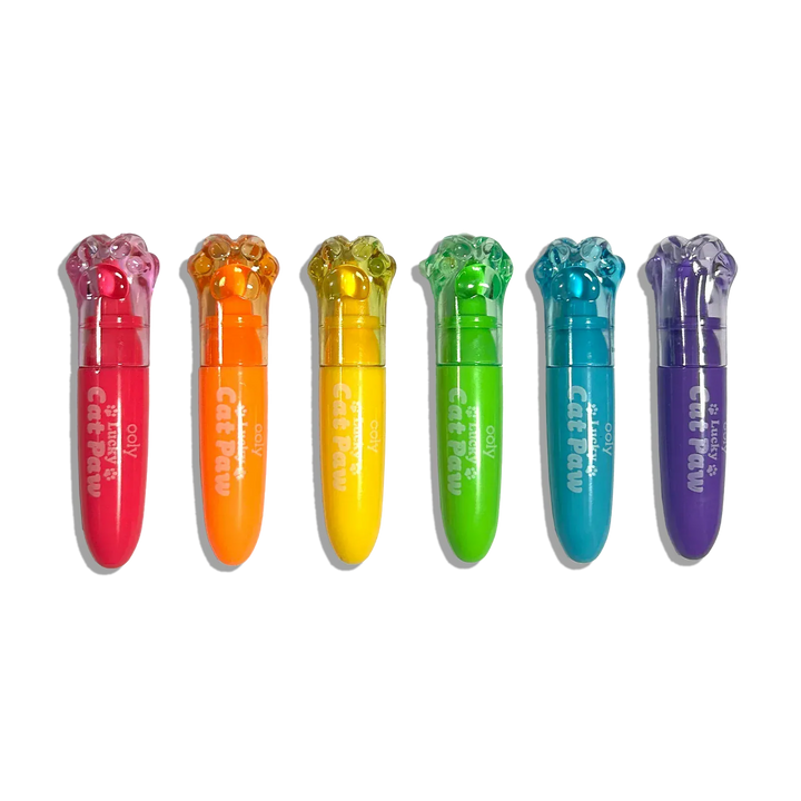 OOLY Lucky Cat Paw Scented Neon Highlighters - Set of 6 | OOLY