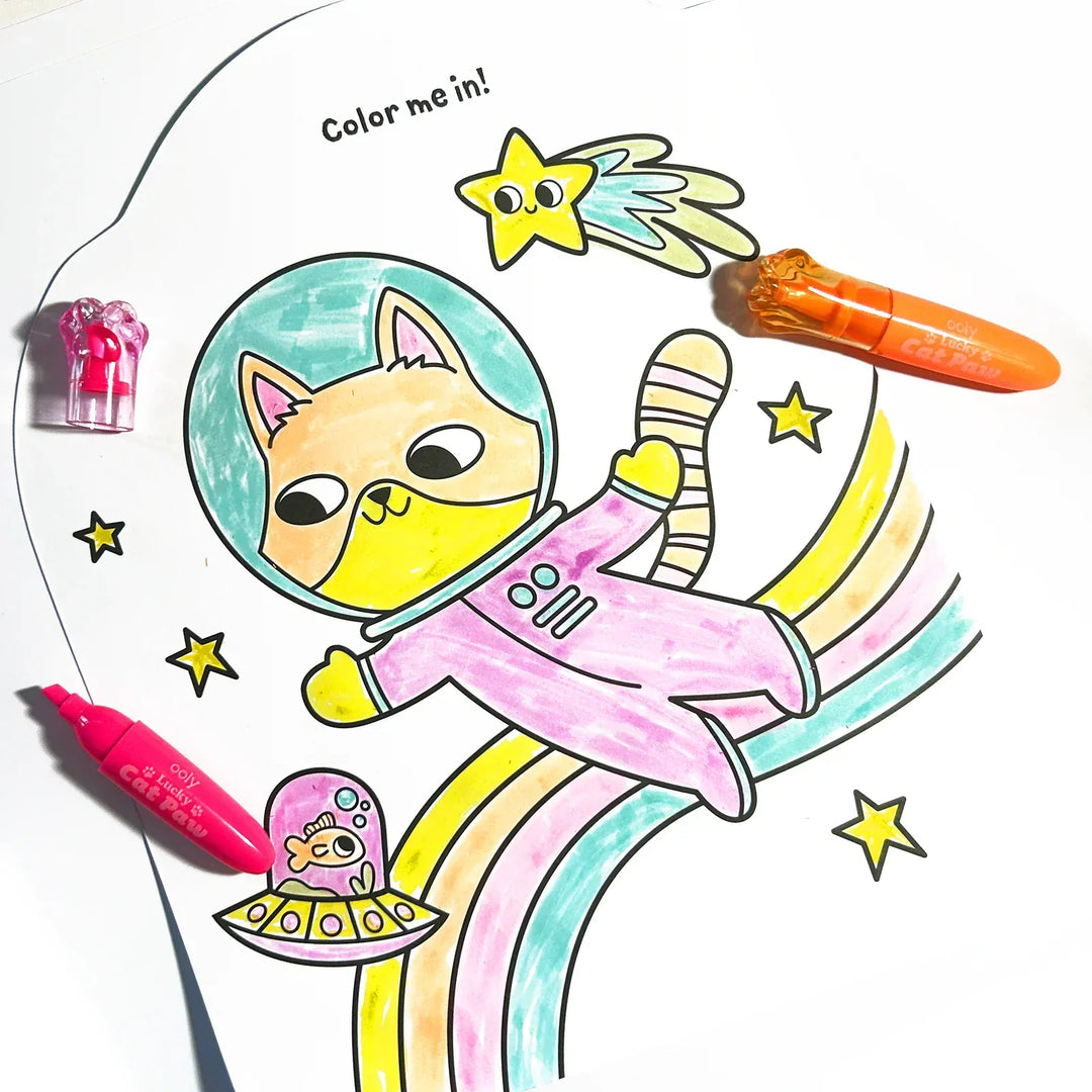 OOLY Lucky Cat Paw Scented Neon Highlighters - Set of 6 | OOLY