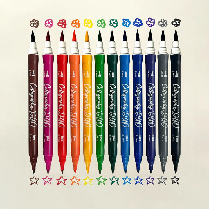 OOLY Markers Calligraphy Duo Double-Ended Markers - Set of 12 | OOLY