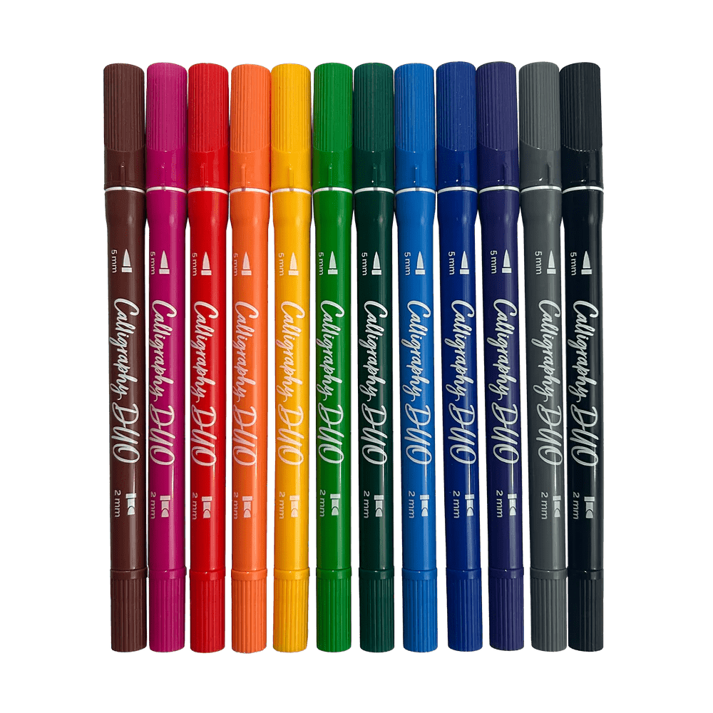 OOLY Markers Calligraphy Duo Double-Ended Markers - Set of 12 | OOLY