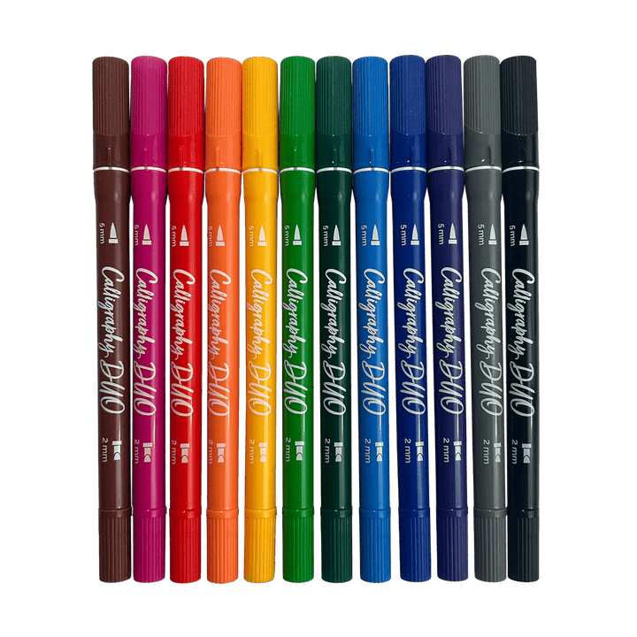 OOLY Markers Calligraphy Duo Double-Ended Markers - Set of 12 | OOLY