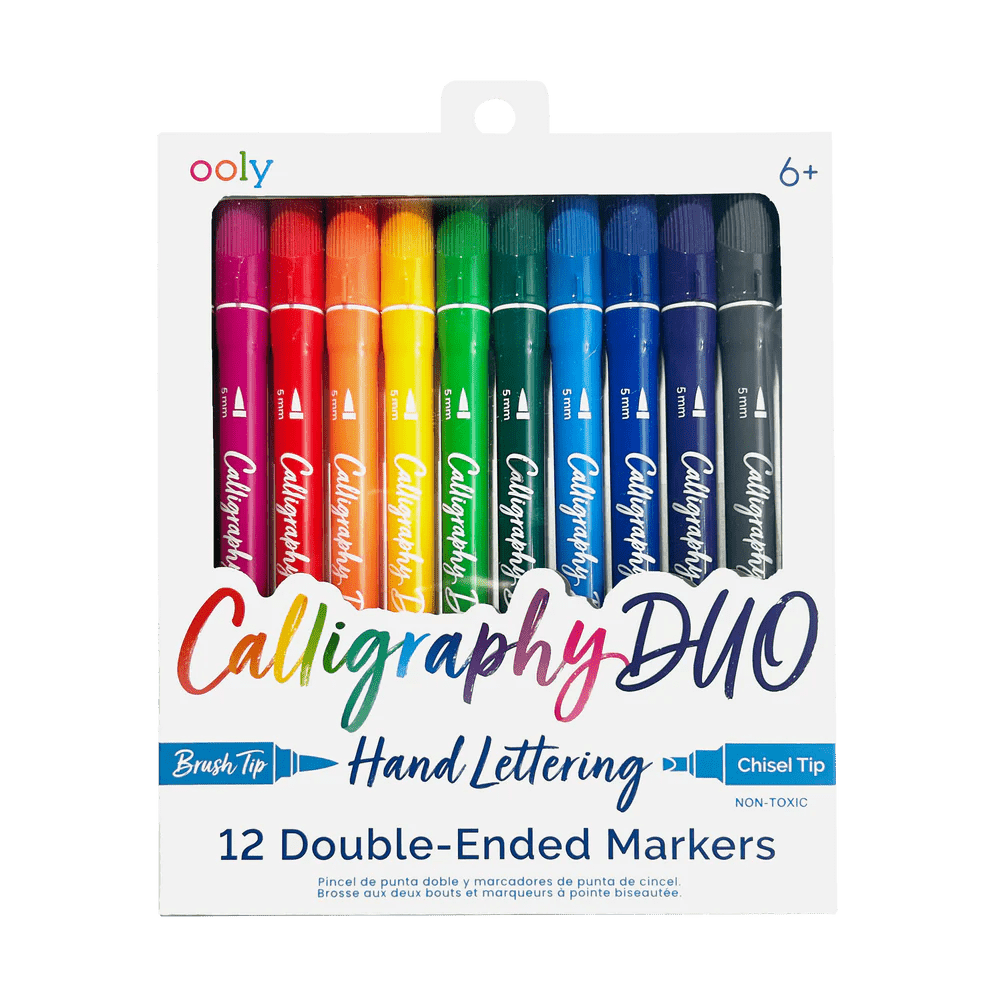 OOLY Markers Calligraphy Duo Double-Ended Markers - Set of 12 | OOLY