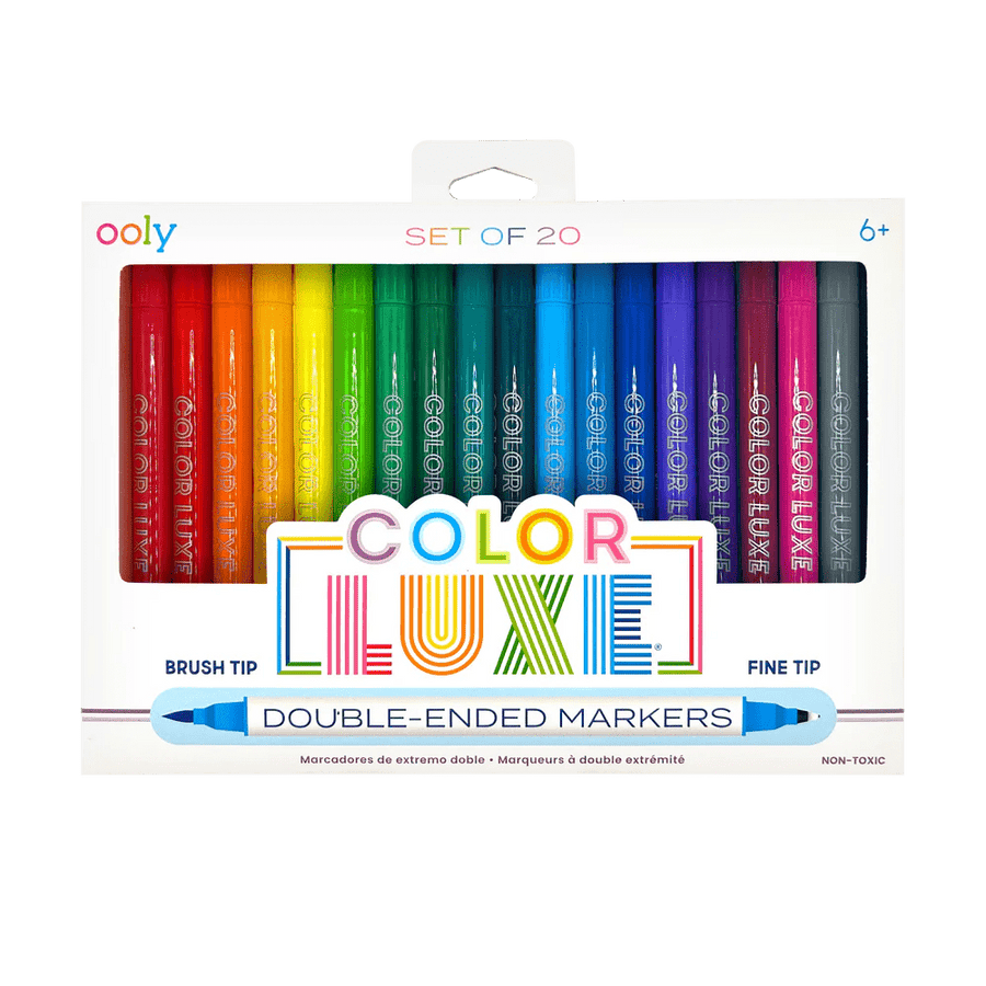 OOLY Markers Color Luxe Double-Ended Markers - Set of 20 | OOLY