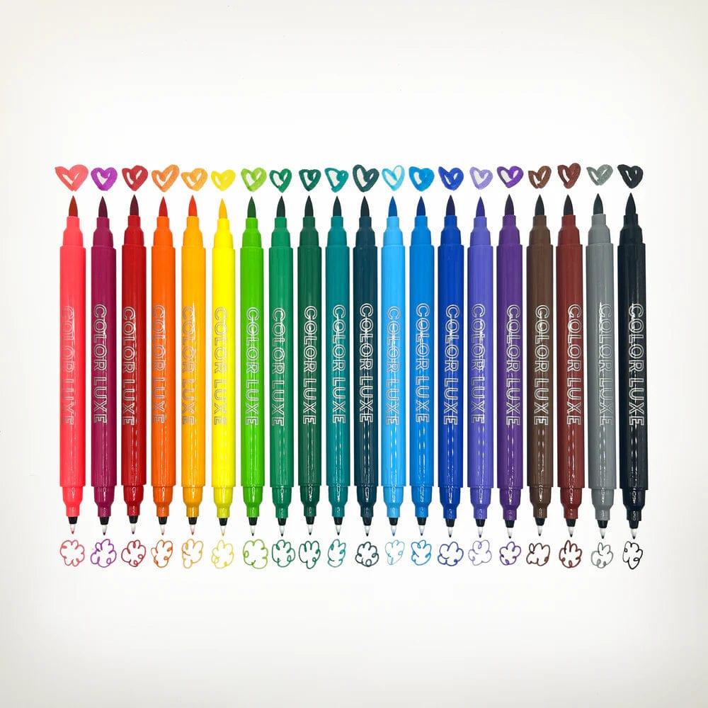 OOLY Markers Color Luxe Double-Ended Markers - Set of 20 | OOLY