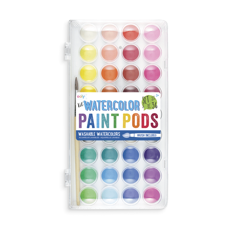 OOLY Paint Lil' Watercolor Paint Pods - 36 Pc Set | OOLY