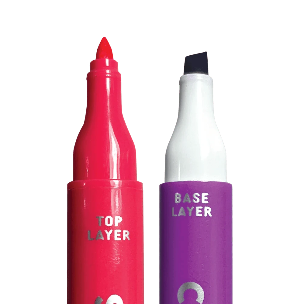 OOLY Paper Color Layers Double Ended Layering Markers - Set of 8