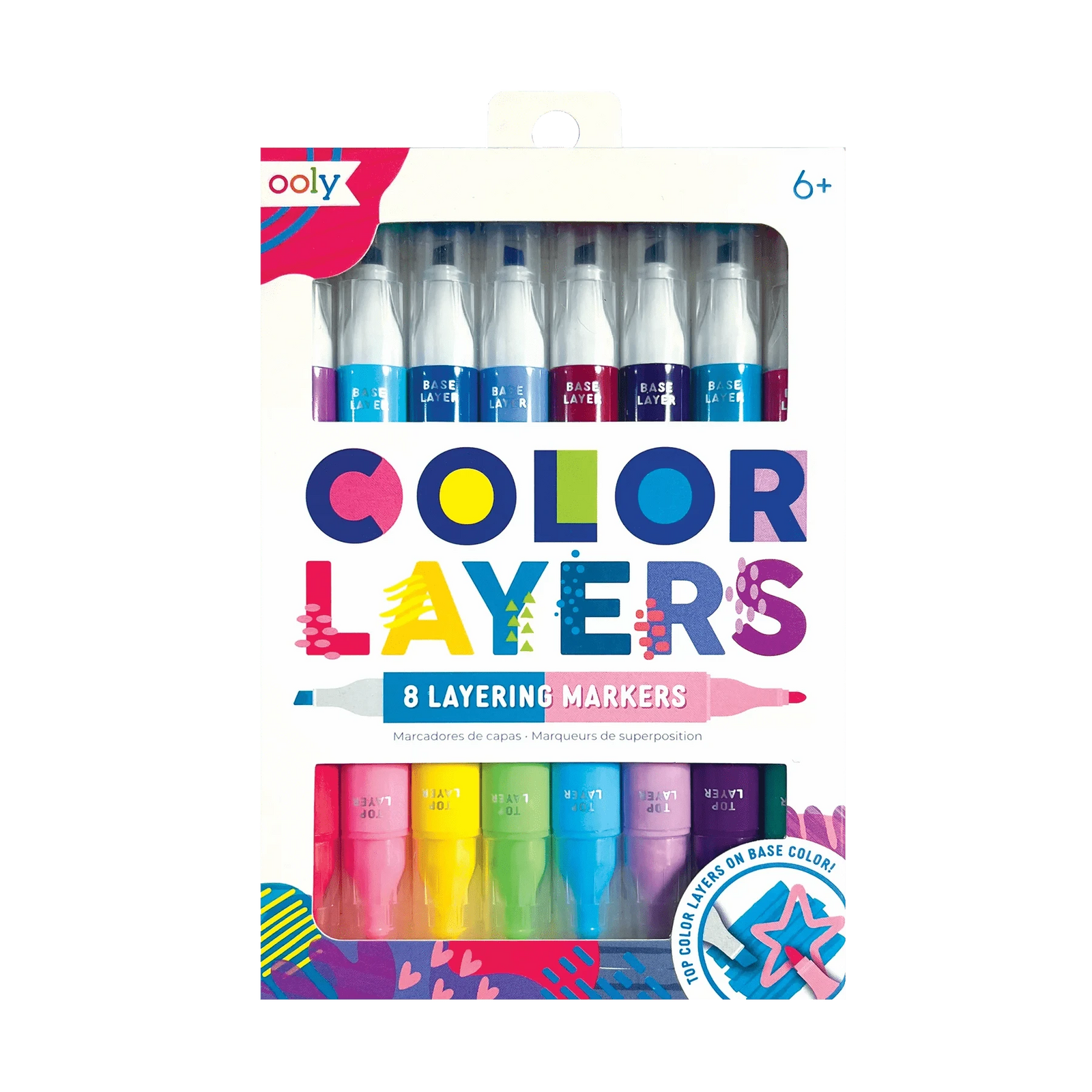 OOLY Paper Color Layers Double Ended Layering Markers - Set of 8