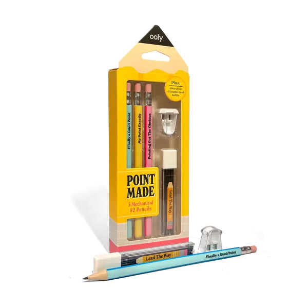 OOLY Paper Point Made Mechanical Graphite Pencils – Set of 3