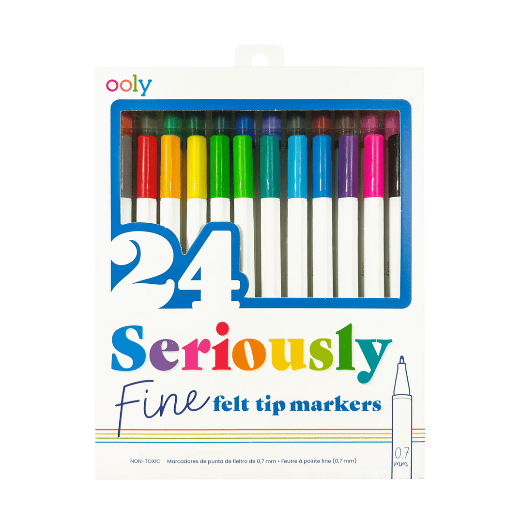 OOLY Paper Seriously Fine Felt Tip Markers - Set of 36 | OOLY