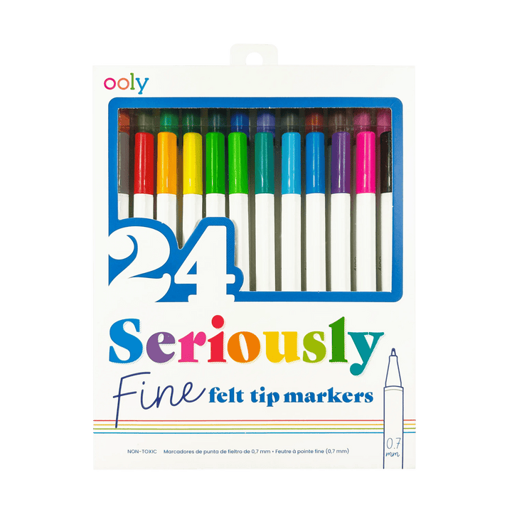 OOLY Paper Seriously Fine Felt Tip Markers - Set of 36 | OOLY
