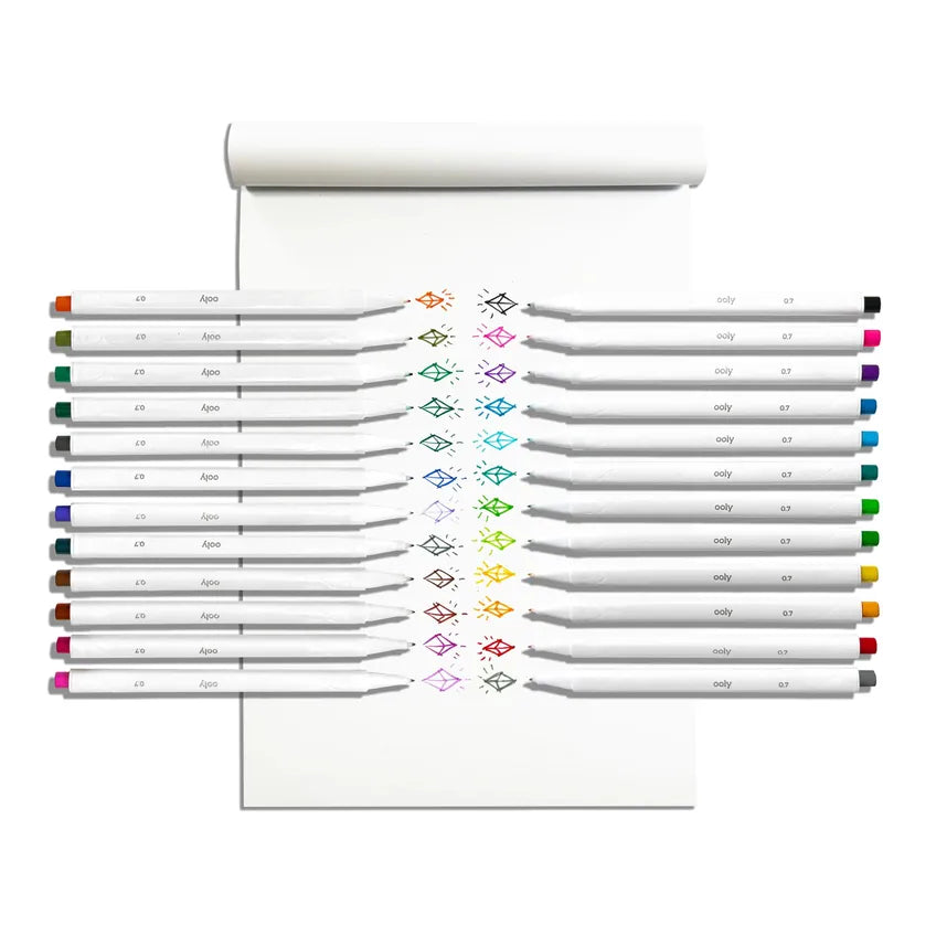 OOLY Paper Seriously Fine Tip Markers - Set of 24