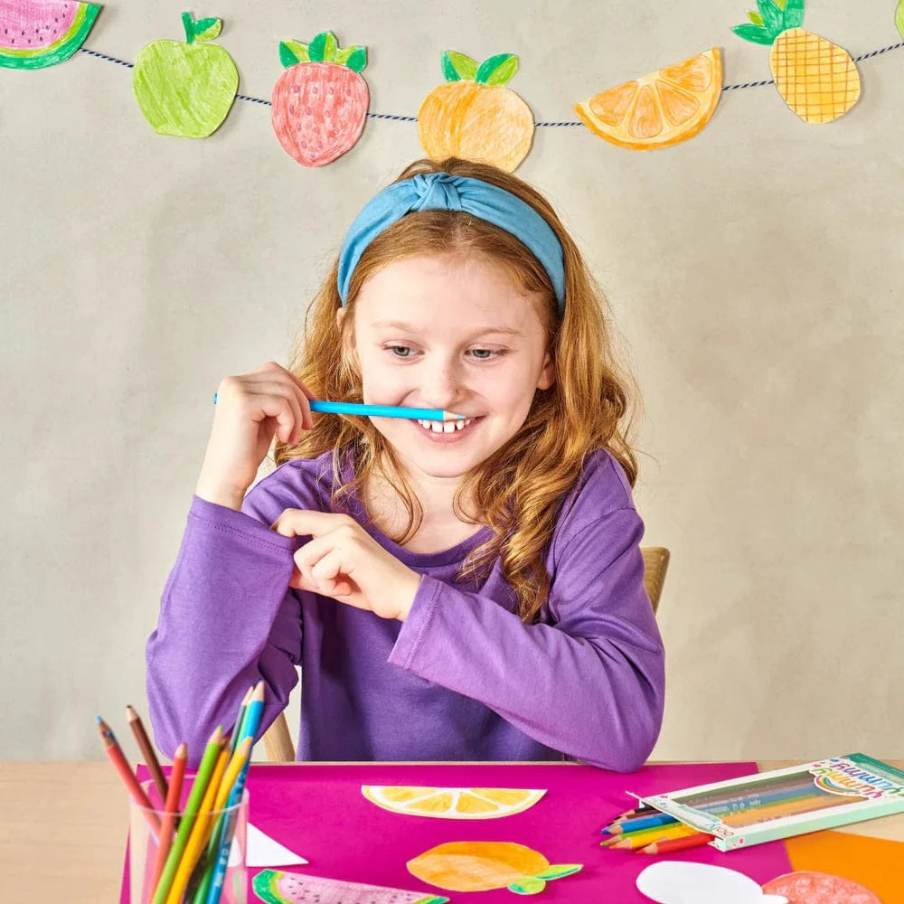 OOLY Paper Yummy Yummy Fruit Scented Colored Pencils - Set of 12