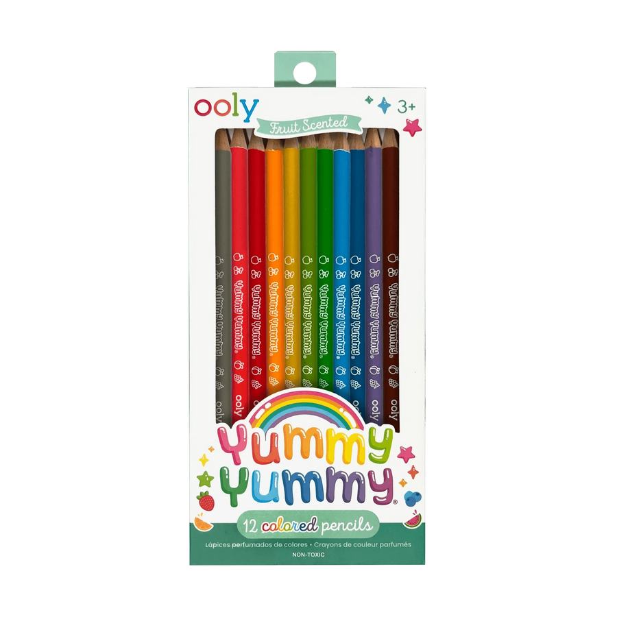 OOLY Paper Yummy Yummy Fruit Scented Colored Pencils - Set of 12