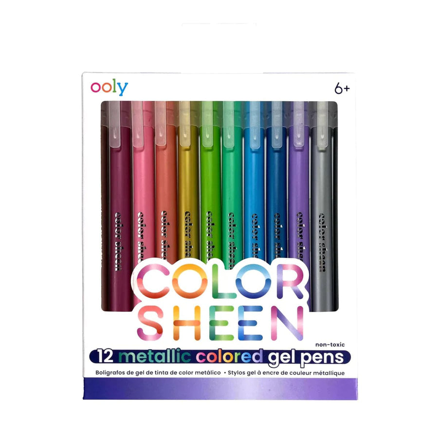OOLY Pencils Color Sheen Metallic Colored Gel Pens - Set of 12 | OOLY