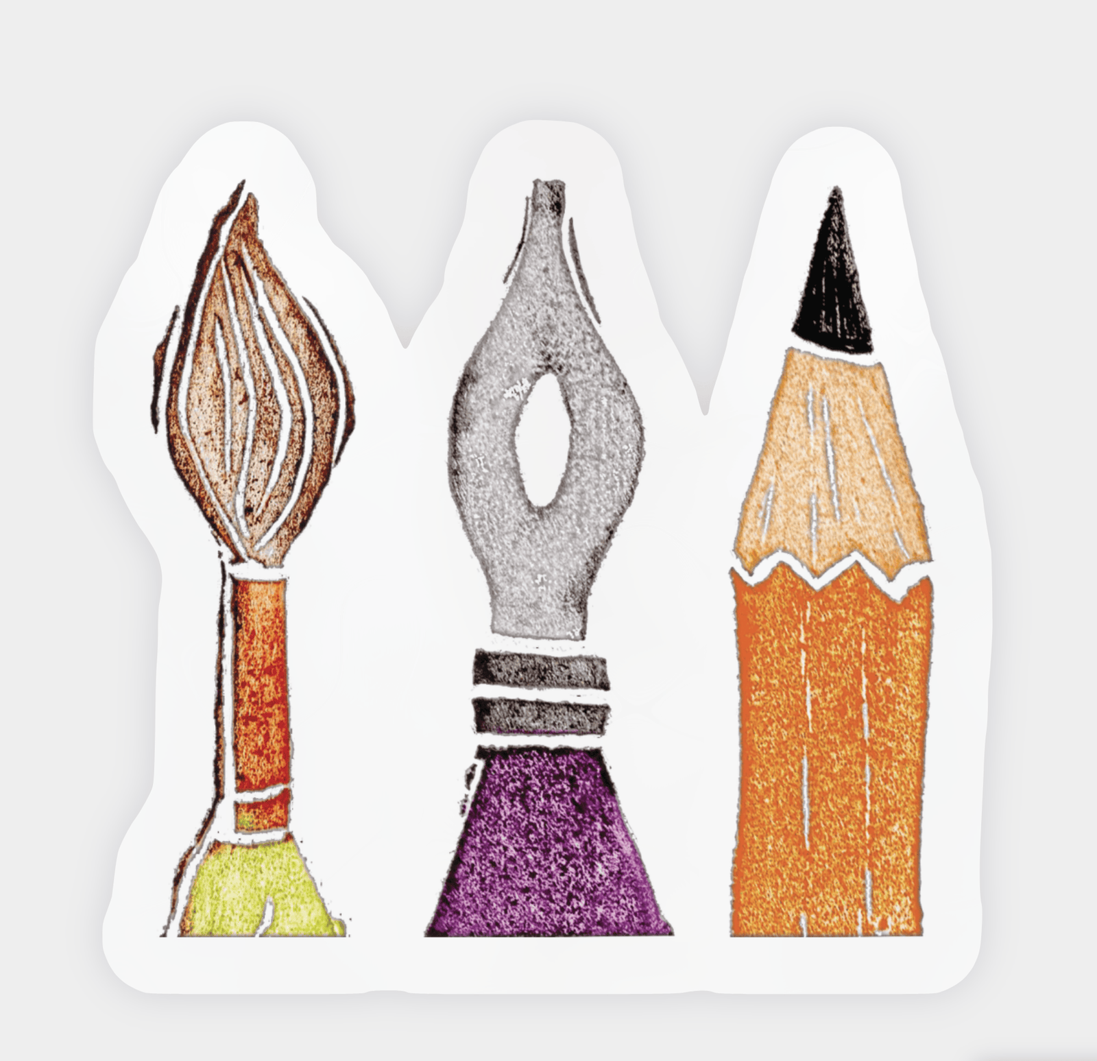 Originals Paper Art Cards CARVED Art Tools | Vinyl Sticker | 1.5x1.5