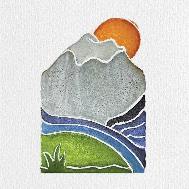 Originals Paper Art Cards Carved Mount Rainier Vinyl Sticker