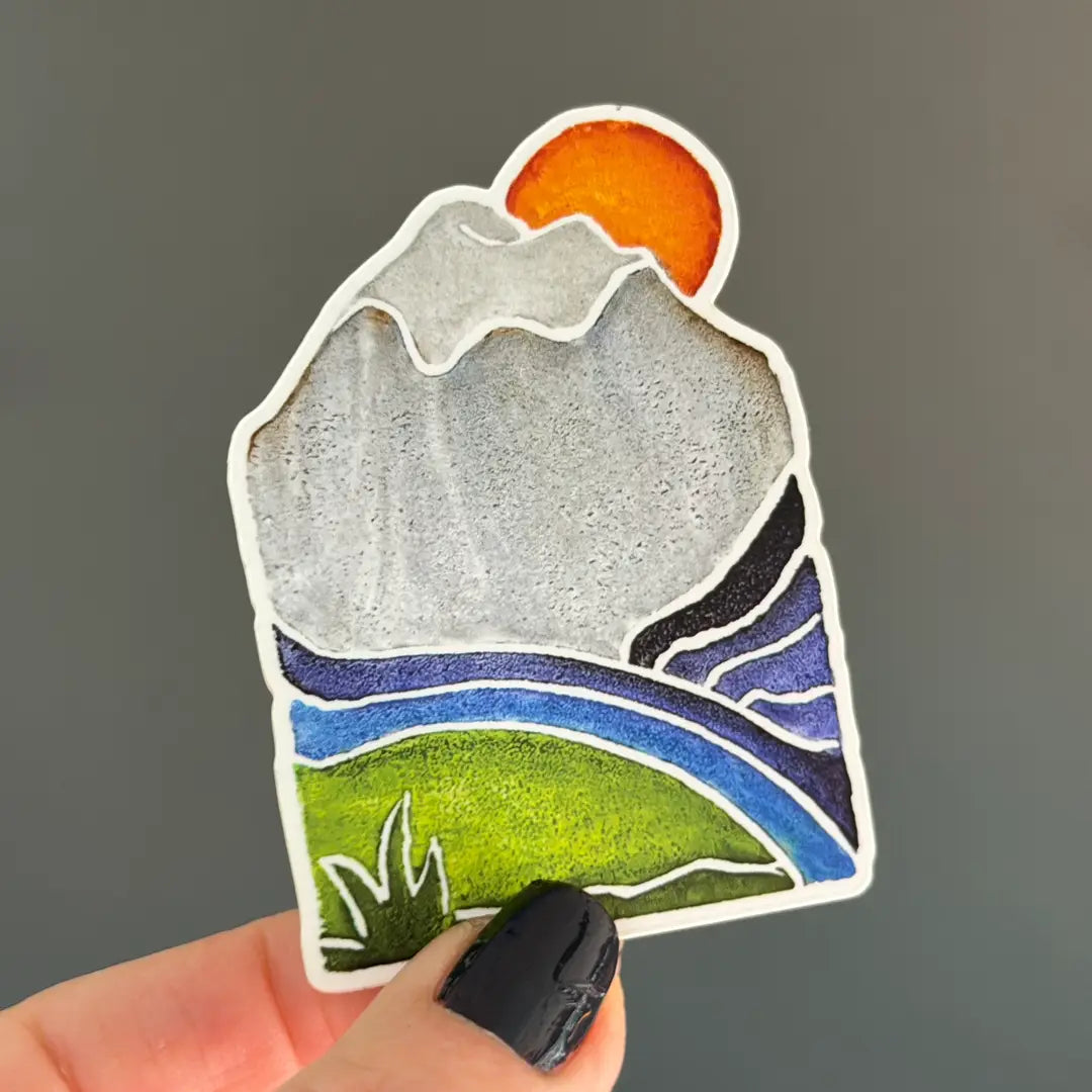 Originals Paper Art Cards Carved Mount Rainier Vinyl Sticker