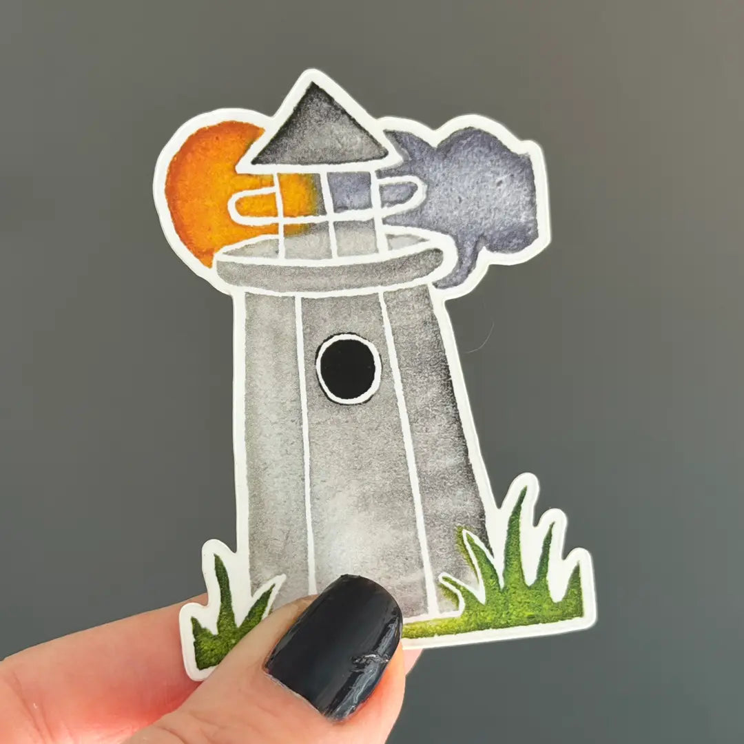 Originals Paper Art Cards Harbor Lighthouse Vinyl Sticker