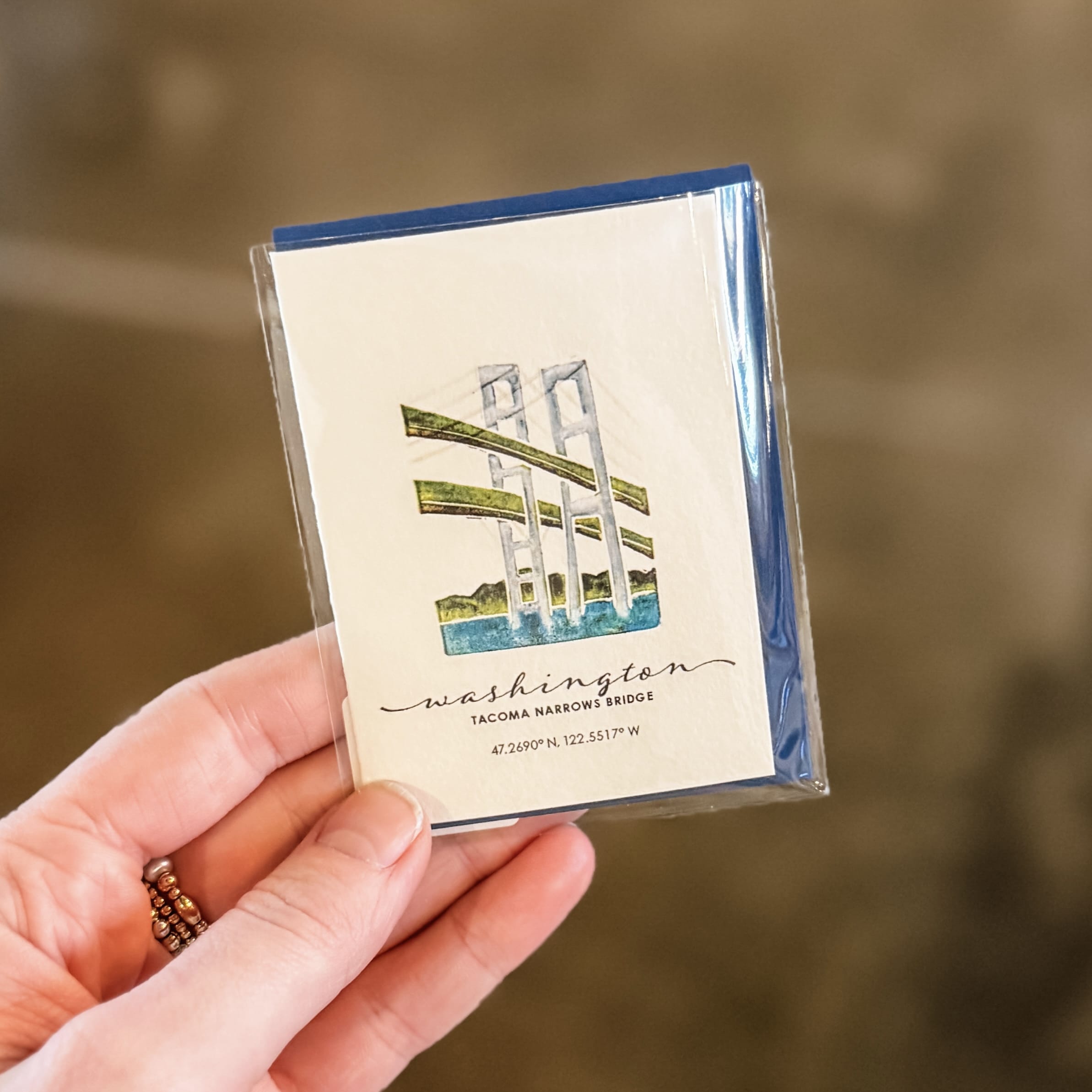 Narrows Bridge Mini Notecard – Paper Luxe