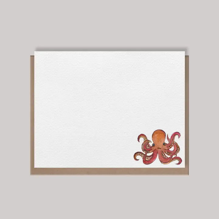 Originals Paper Art Cards Octopus Flat Notes | Box of 8