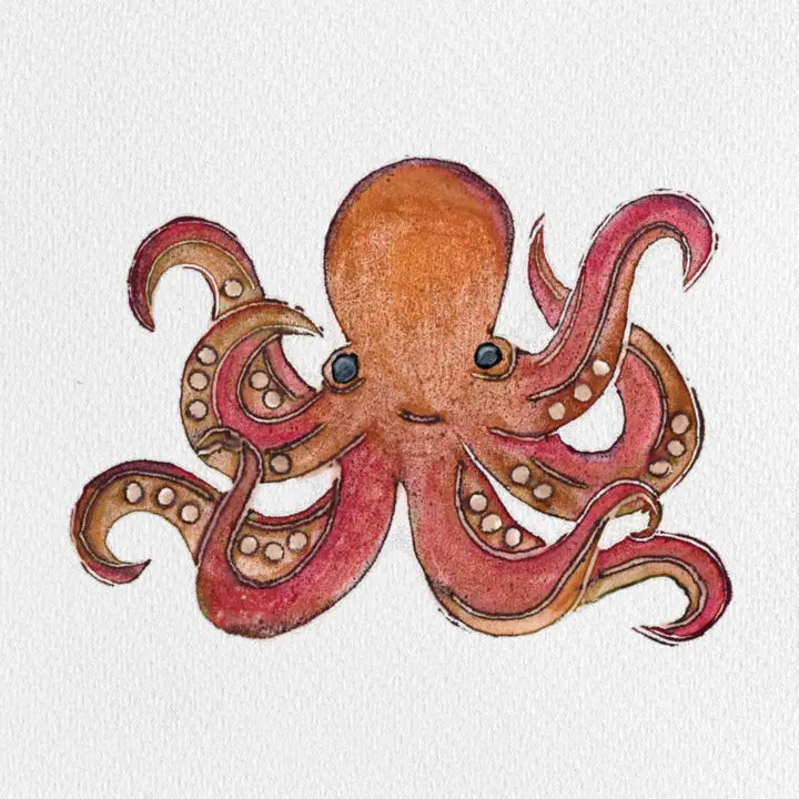Originals Paper Art Cards Octopus Vinyl Sticker