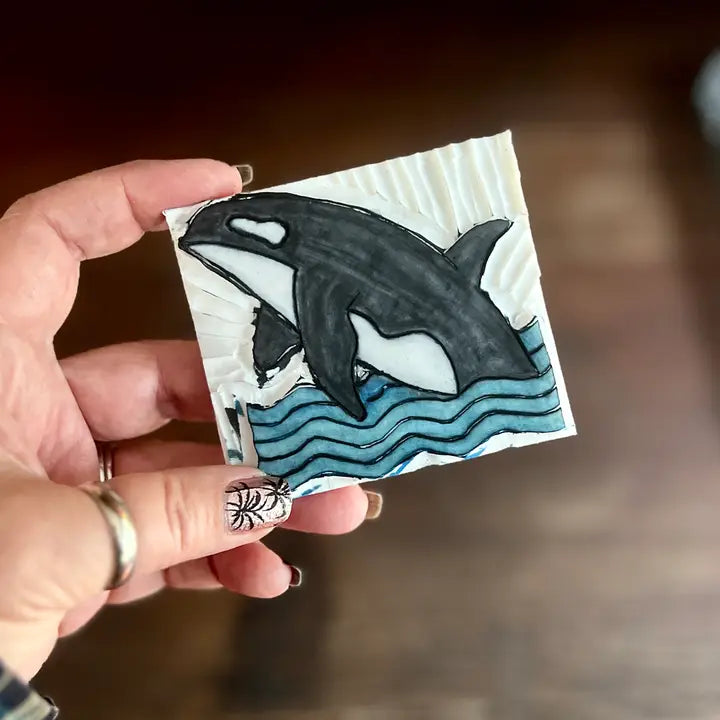 Originals Paper Art Cards Orca Whale Vinyl Sticker