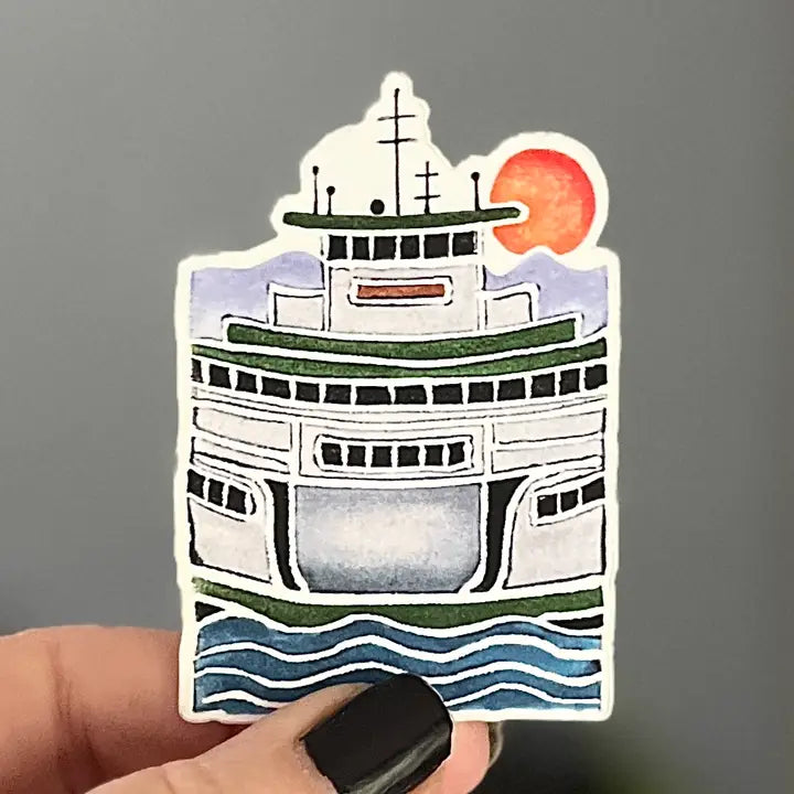 Originals Paper Art Cards Washington State Ferry Vinyl Sticker