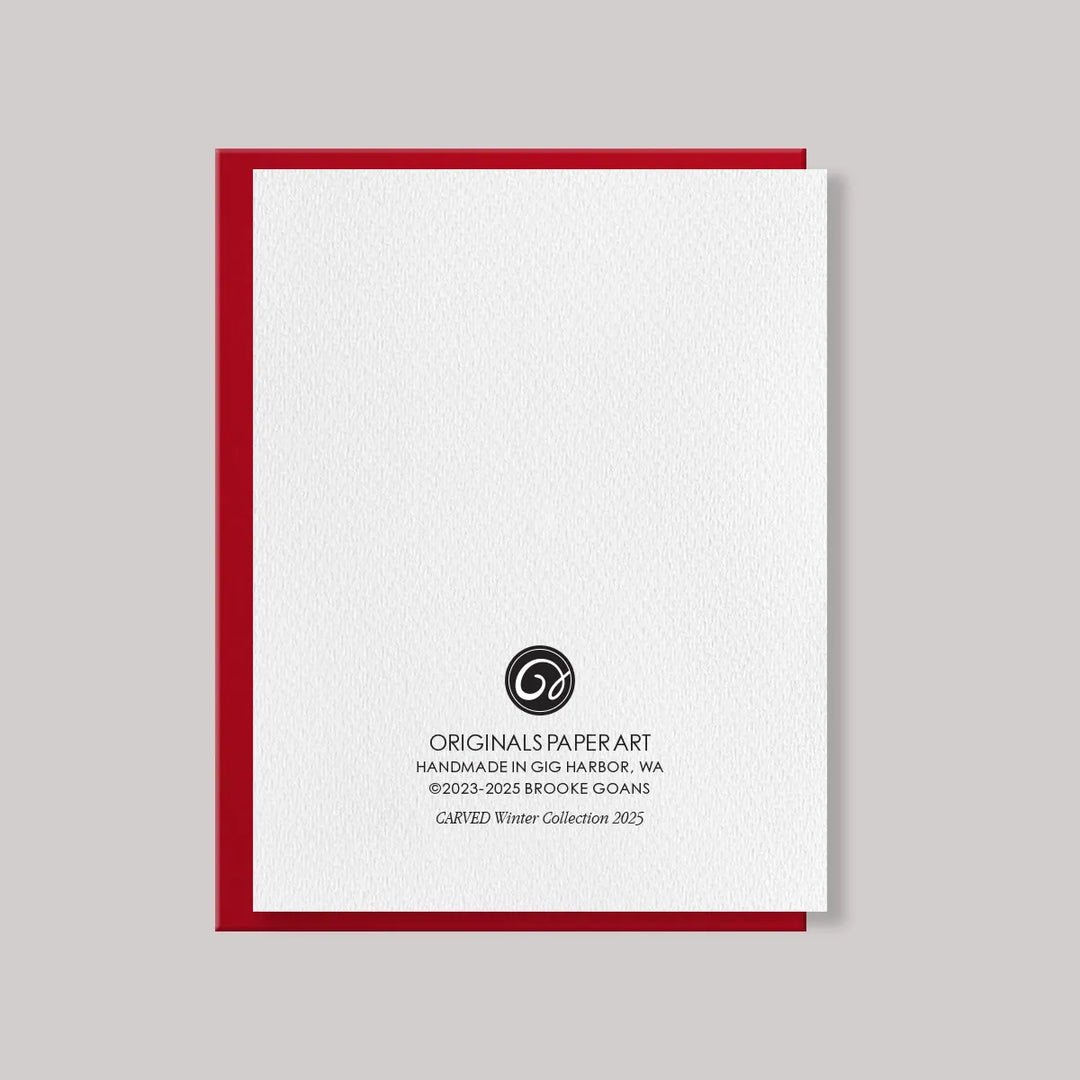 Originals Paper Art Holiday Candy Cane Christmas Card