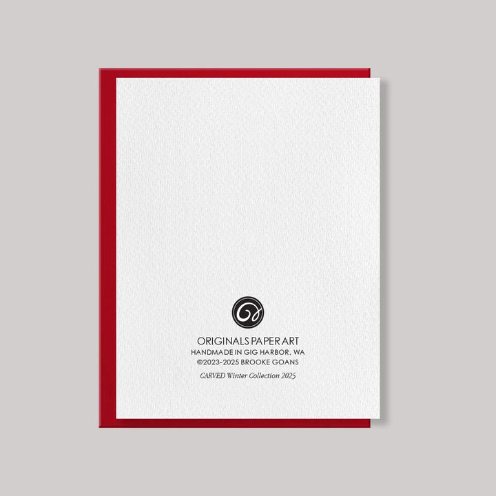 Originals Paper Art Holiday Candy Cane Christmas Card