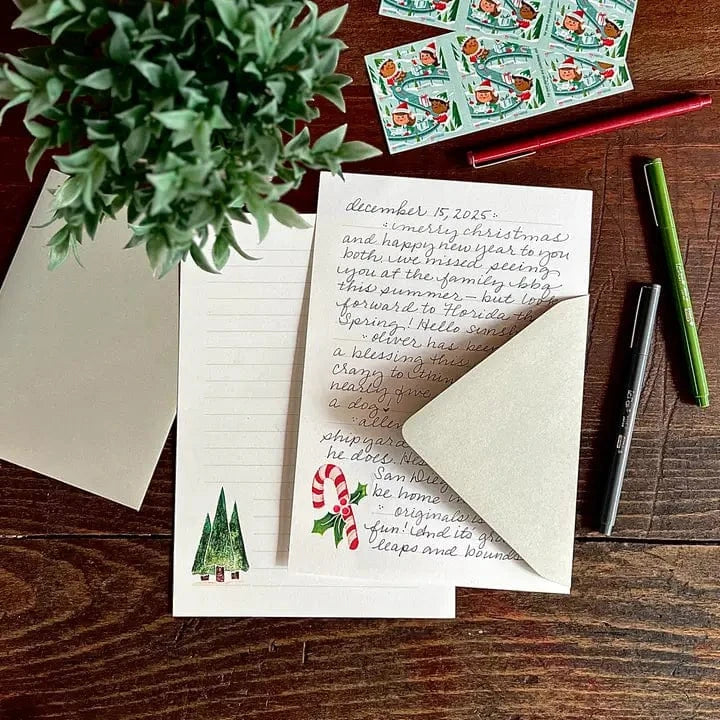 Originals Paper Art Holiday Candy Cane Stationery Set