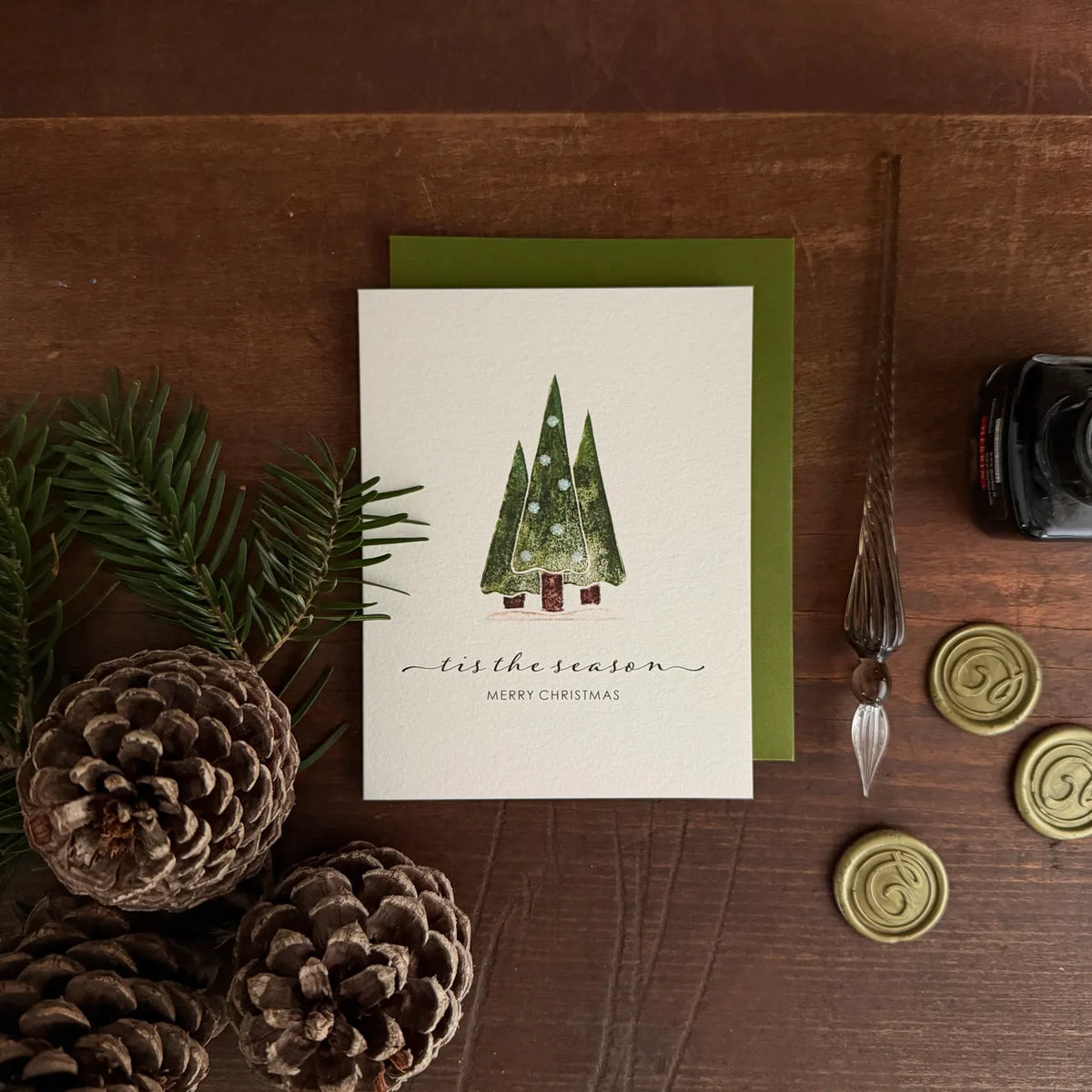 Originals Paper Art Holiday Christmas Trees Christmas Card