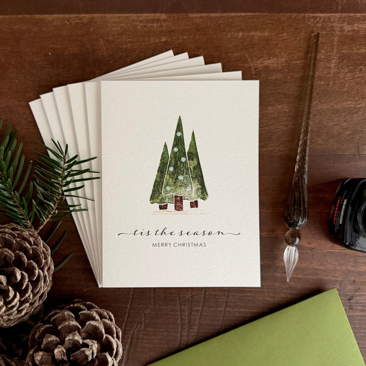 Originals Paper Art Holiday Christmas Trees Christmas Card - Box of 6