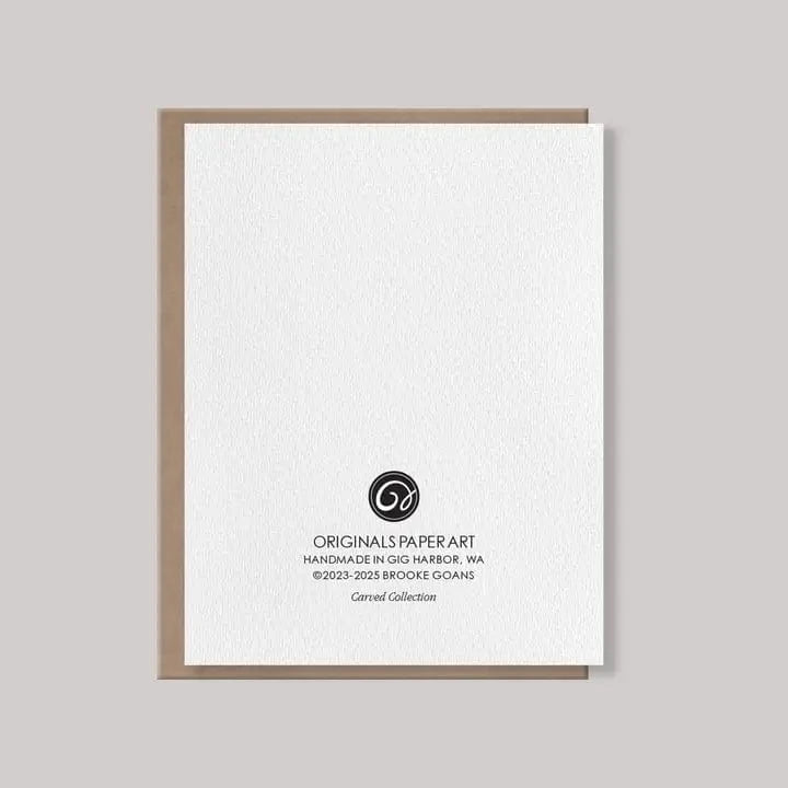 Originals Paper Art Holiday Pine Trees 'Tis the Season' Notecard