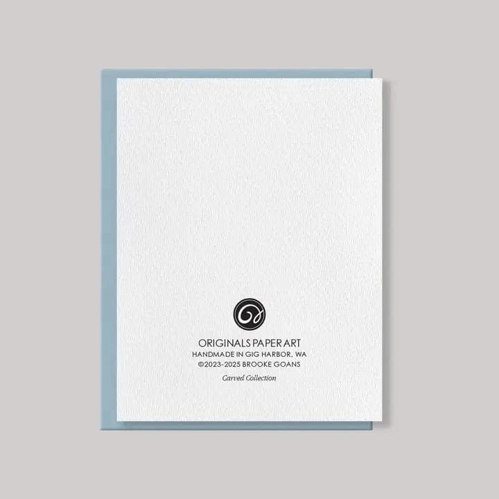 Originals Paper Art Holiday Snow Man 'Warm Wishes' Notecard