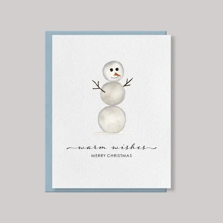 Originals Paper Art Holiday Snow Man 'Warm Wishes' Notecard