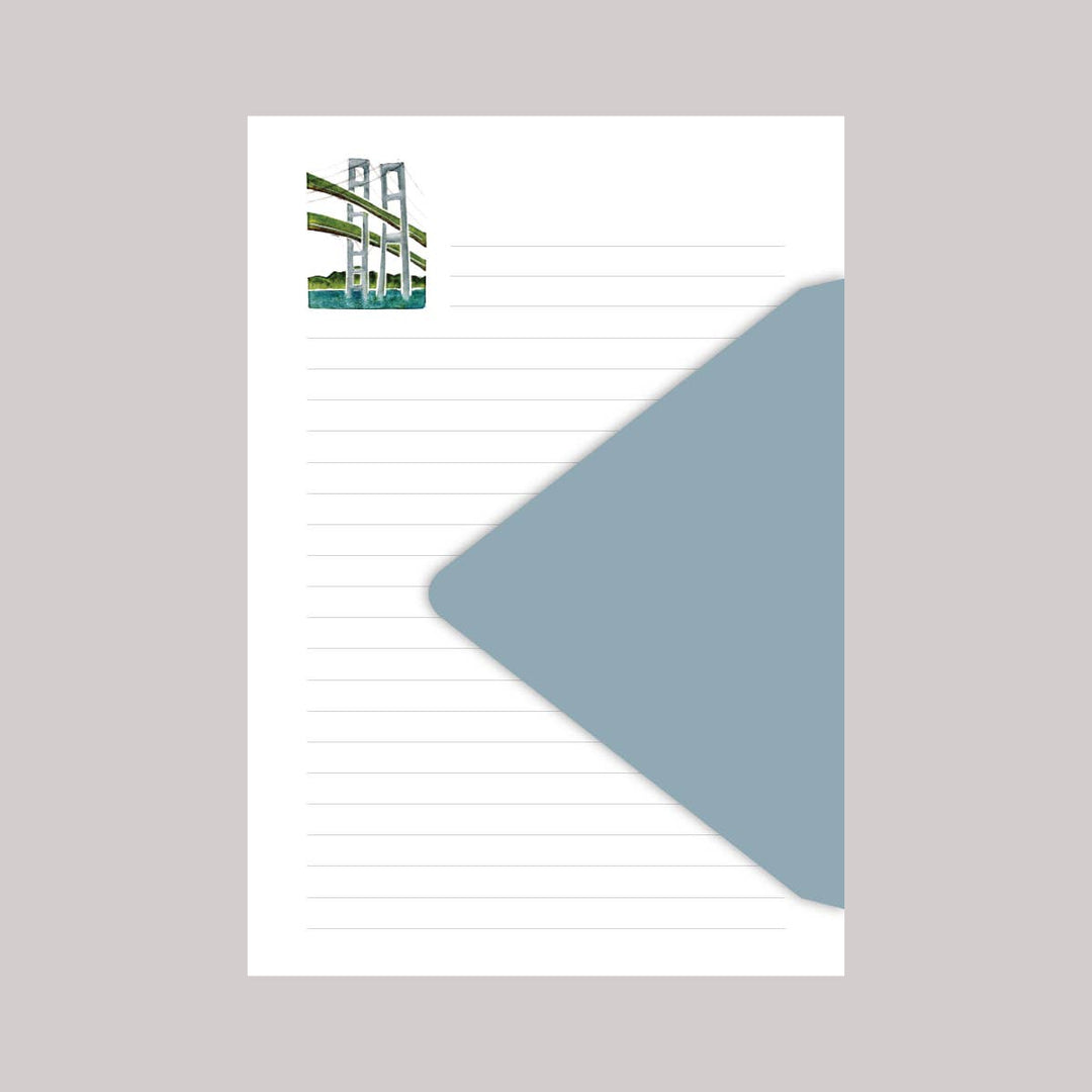 Originals Paper Art paper CARVED Tacoma Narrows Bridge Stationery | Set of 4