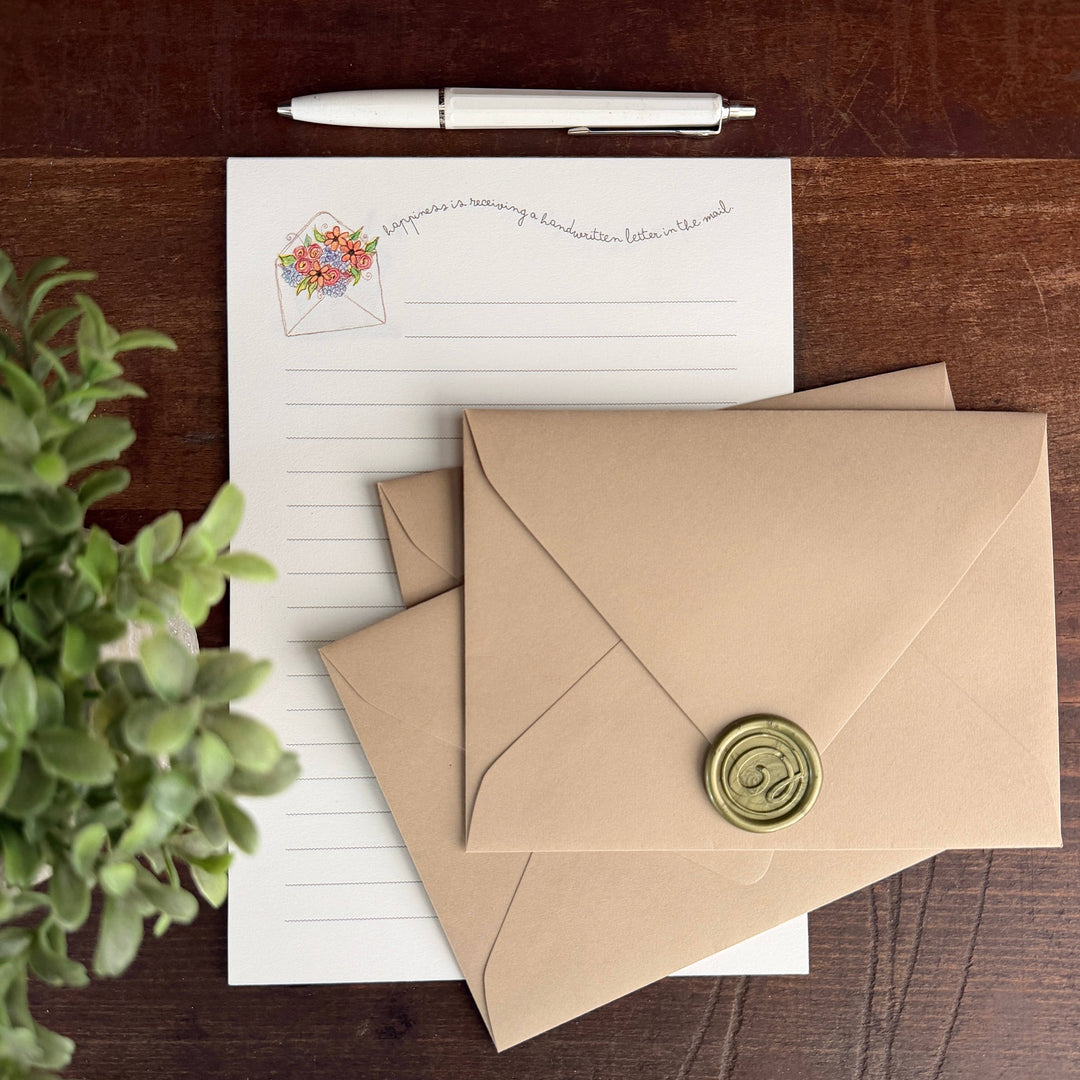 Originals Paper Art paper DOODLED Envelope of Flowers | Stationery | Set of 4