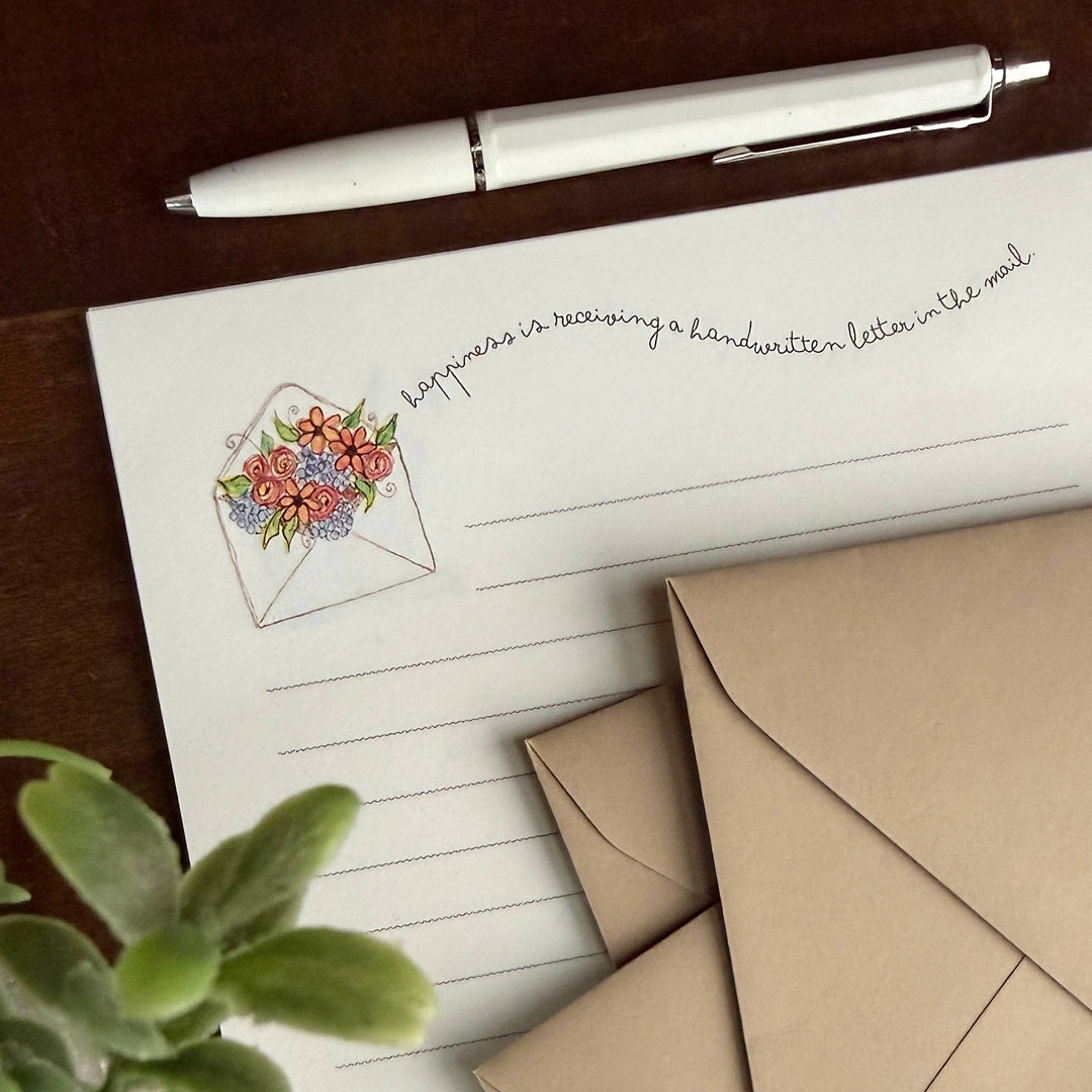 Originals Paper Art paper DOODLED Envelope of Flowers | Stationery | Set of 4