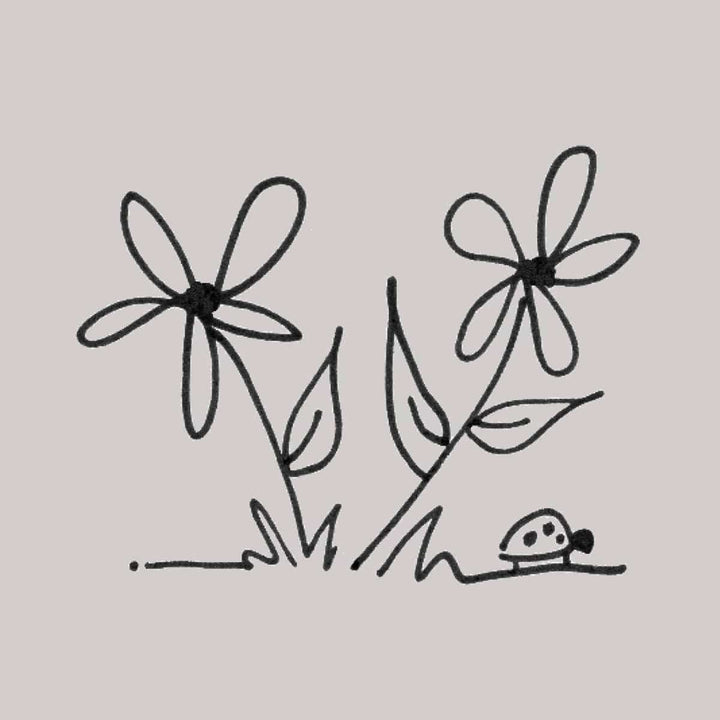 Originals Paper Art paper DOODLED Farm Flowers Duo Stationery | Set of 4