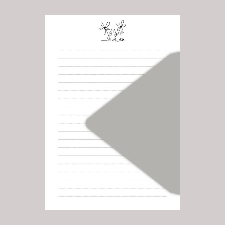 Originals Paper Art paper DOODLED Farm Flowers Duo Stationery | Set of 4